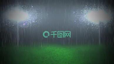 夜晚雨天LOGO运动标志展示效果视频的预览图
